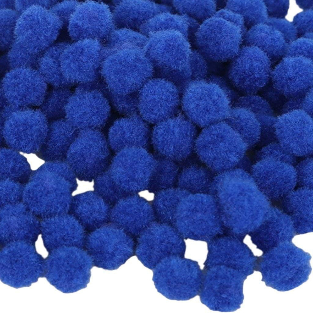 500-Pack Blue Craft Pom Poms – 18mm (0.7”) – NIP